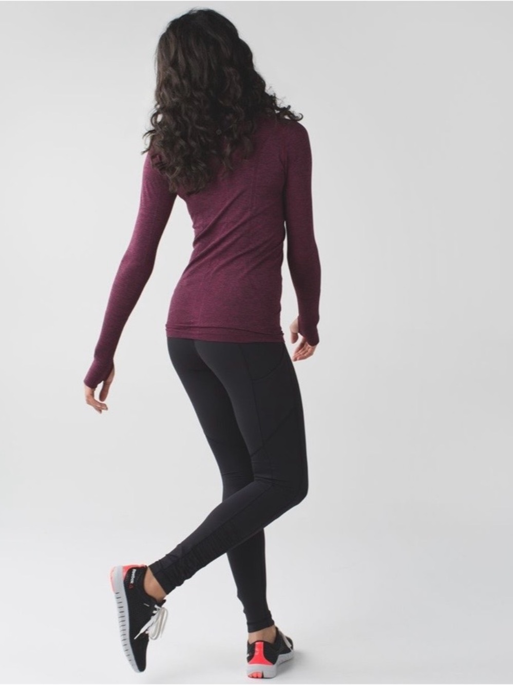 Lululemon Heathered Dashing Purple Swiftly Tech Long Sleeve Crew Size 12 - Picture 3 of 11